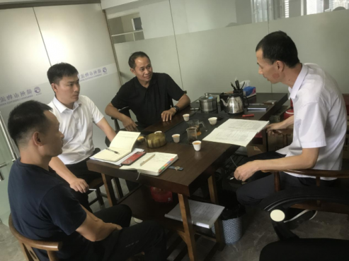 安远县东江电商集团有限公司谢培有一行 到协会座谈交流